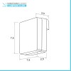 Lampada per specchio con LED quadrata naturale e potenza 4 W
