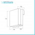 Lampada per specchio con LED quadrata naturale e potenza 4 W