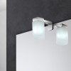 Lampada LED per specchio a filo in acciaio e vetro con luce naturale