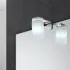 Lampada LED per specchio a filo in acciaio e vetro con luce naturale
