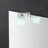 Lampada LED per specchio a filo in acciaio e vetro con luce naturale