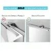 Lampada LED per specchio a filo in acciaio e vetro con luce naturale