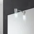 Applique LED naturale in acciaio e vetro per specchio a filo