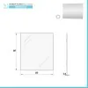 Specchio LED 50x60 reversibile con luce naturale in ABS 