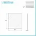 Specchio LED 50x60 reversibile con luce naturale in ABS 