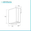Specchio LED 50x60 reversibile con luce naturale in ABS 