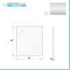 Specchio bagno 50x60 cm reversibile con applique LED frontale