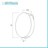 Specchio bagno 50x60 cm reversibile con applique LED frontale