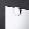 Specchio bagno 50x60 cm reversibile con applique LED frontale