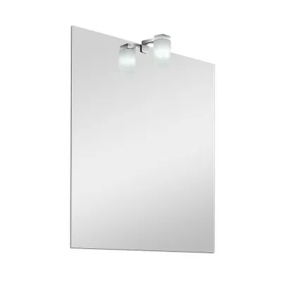 Specchio LED 50x60 cm reversibile con luce naturale in vetro 