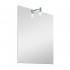 Specchio da bagno 50x70 cm reversibile con luce LED naturale in vetro 
