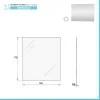 Specchio da bagno 50x70 cm reversibile con luce LED naturale in vetro 