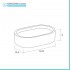 Porta saponetta bagno dappoggio grigio Gedy serie Afrodite in cemento e bamboo 