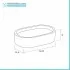 Porta saponetta bagno dappoggio grigio Gedy serie Afrodite in cemento e bamboo 