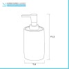 Dosasapone liquido da appoggio grigio Gedy serie Afrodite in cemento e bambù