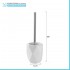 Portascopino bagno dappoggio bianco Gedy serie Dalia in ceramica