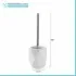 Portascopino bagno dappoggio bianco Gedy serie Dalia in ceramica