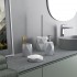 Portascopino bagno dappoggio bianco Gedy serie Dalia in ceramica