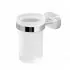 Portaspazzolini bagno a muro in acciaio inox e vetro Gedy serie Bernina 