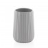 Portaspazzolini da appoggio bagno grigio Gedy serie Marika in ceramica