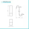 Appendino singolo per termoarredo grigio Gedy serie Merlino in resina