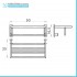 Mensola portasalviette doppia con ganci Gedy serie Project in acciaio inox cromato