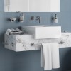 Mensola portasalviette doppia Gedy serie Project in acciaio inox satinato