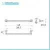 Portasciugamani 45 cm Gedy serie Project in acciaio inox cromato lucido