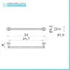 Portasciugamani 30 cm Gedy serie Project in acciaio inox cromato lucido