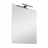 Specchio bagno 50x70 cm reversibile con LED naturale nero opaco 