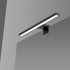 Specchio LED 60x80 cm reversibile con luce naturale nero opaco 