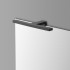Specchio LED 60x80 cm reversibile con luce naturale nero opaco 
