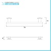 Specchio bagno 100x60 cm reversibile con luce LED naturale