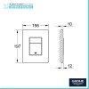 Sistema di scarico wc Grohe da incasso con placca bianca