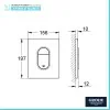 Meccanismo di scarico wc Grohe da incasso con placca cromata
