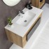 Lavabo da incasso 100x46 cm in ceramica bianco lucido