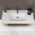 Lavabo da incasso 100x46 cm in ceramica bianco lucido
