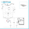 Lavabo da incasso 80x46 cm in ceramica bianco lucido