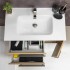 Lavabo da incasso 80x46 cm in ceramica bianco lucido
