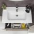 Lavabo da incasso 80x46 cm in ceramica bianco lucido