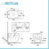 Sanitari filomuro rimless Rak Illusion con copriwater soft close