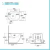 Sanitari filomuro rimless Rak Illusion con copriwater soft close
