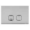 Placca cassetta wc Oli serie Plain in abs cromo lucido con doppio scarico
