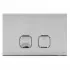 Placca cassetta wc Oli serie Plain in abs cromo lucido con doppio scarico