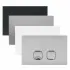 Placca cassetta wc Oli serie Plain in abs cromo lucido con doppio scarico