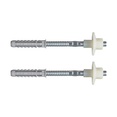 Kit fissaggio lavabo sospeso  M10x120 mm in acciaio con dado