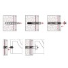 Kit fissaggio lavabo sospeso  M10x120 mm in acciaio con dado