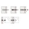 Kit fissaggio lavabo sospeso  M10x120 mm in acciaio con dado