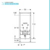 Geberit Duofix modulo per bidet sospeso su cartongesso H 112 cm