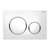 Geberit placca di comando Sigma 20 doppio tasto bianco/cromo
